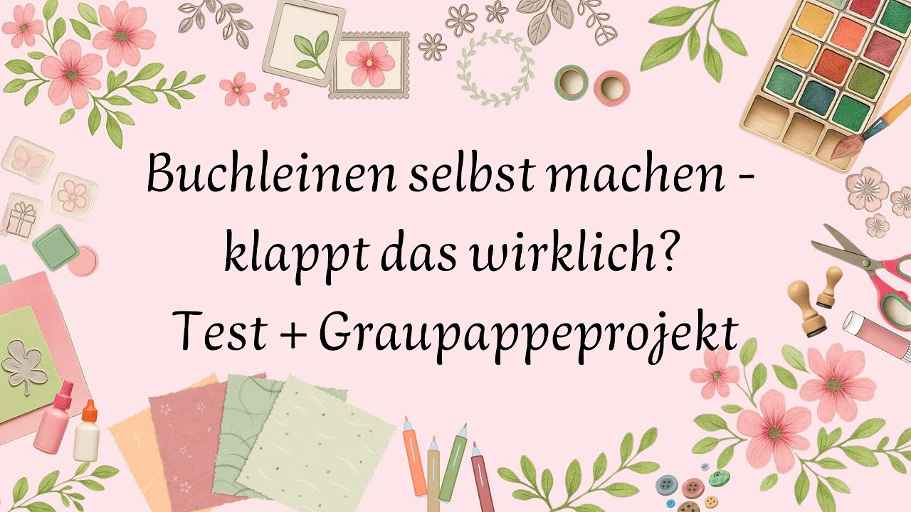 Kann man Buchleinen einfach SELBST machen? Ich teste 2 Varianten vs. Original//1. Graupappe-Projekt