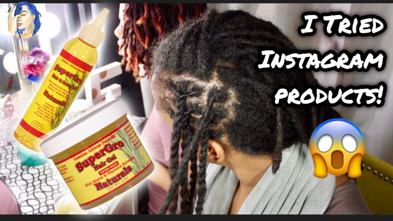 Trying Instagram Hair Product On My Locs | Super Grow Hair Gel