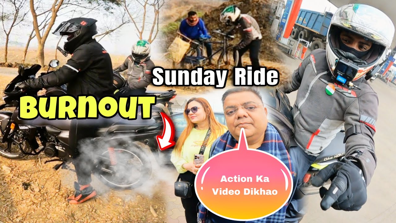 Sunday Morning Ride ❌ Off - Roading ✅ 🤓 || Burnout on Sp 125 ￼