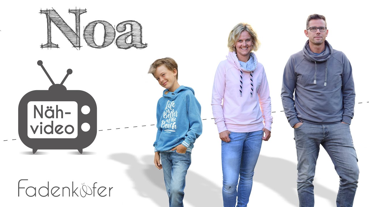 Hoodie selber nähen mit Kapuze oder Kragen und Bauchtasche