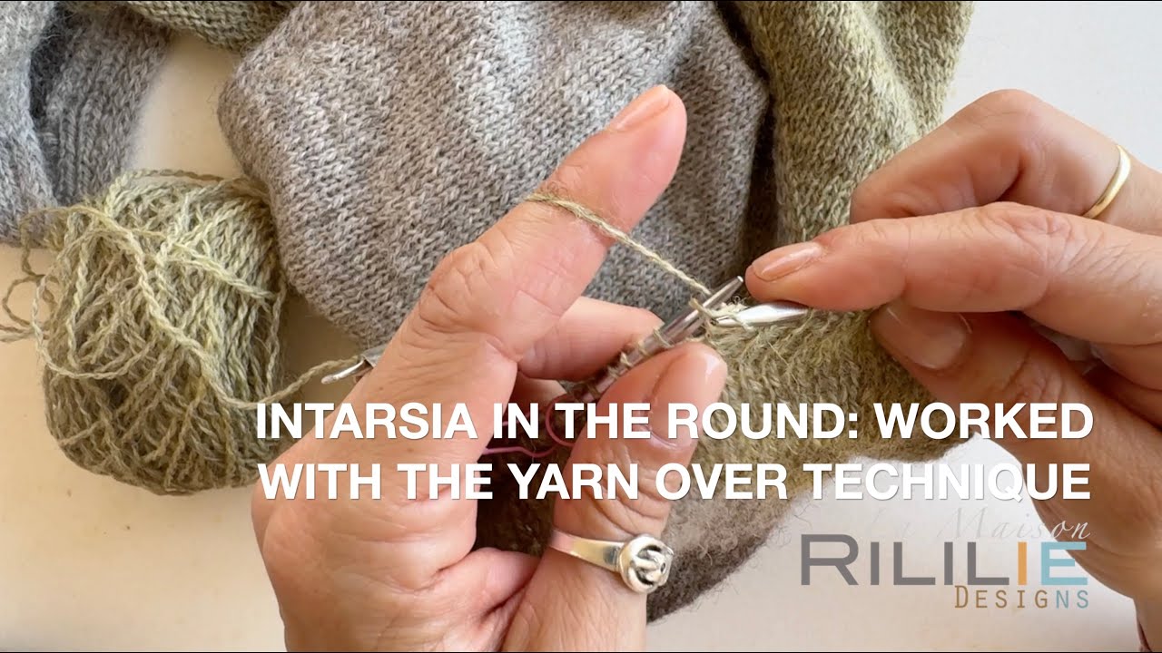 INTARSIA in the round - Yarn over method (each step in detail)
