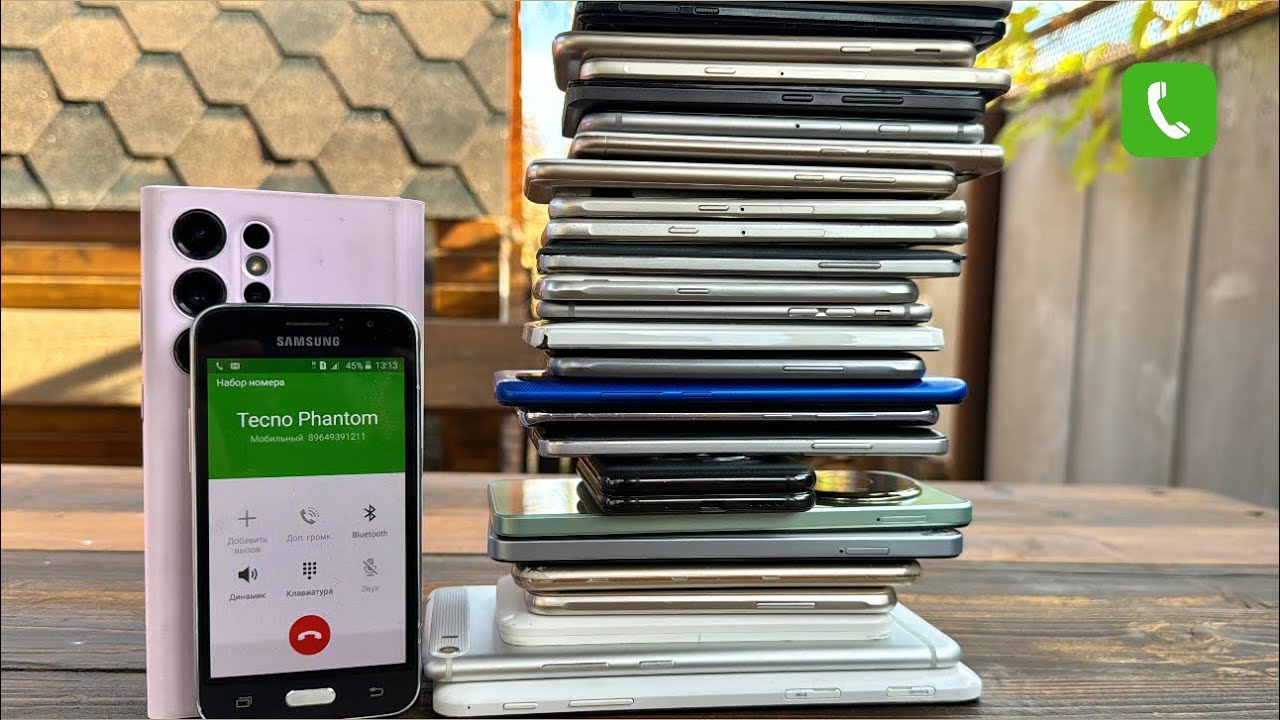 A tower of Alarm Phones and an incoming Call Infinix X676C+ Tecno phantom+ Samsung S24ultra/ iPhone7