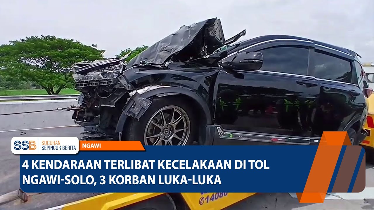 NGAWI - 4 Kendaraan Terlibat Kecelakaan di Tol Ngawi-Solo, 3 Korban Luka-Luka