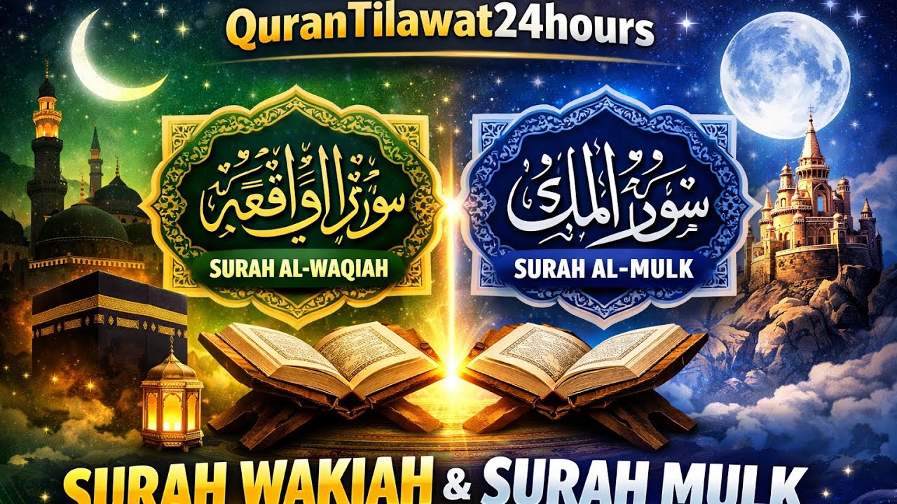 Listen Daily: Surah Al-Waqiah & Surah Al-Mulk | Peaceful Quran Recitation | Quran Tilawat 