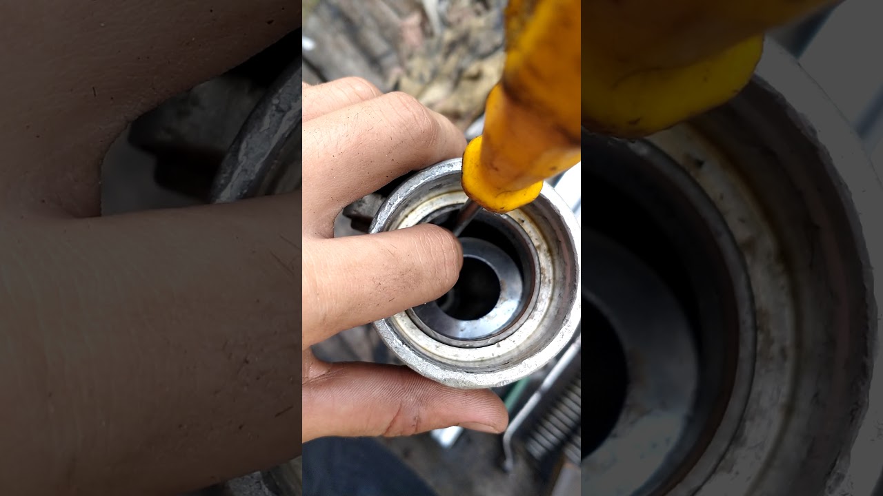 Como retirar guia deslizante externa de suspensão, bronzina, XRE 300, sem ferramenta correta