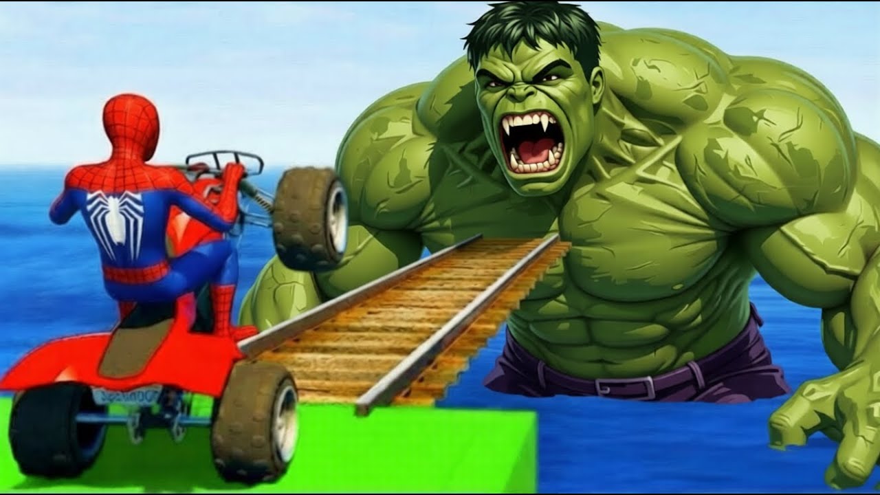SPIDER-MAN rides on Motorcycle 🏍️ | Funny Stunts | Epic Superhero Race