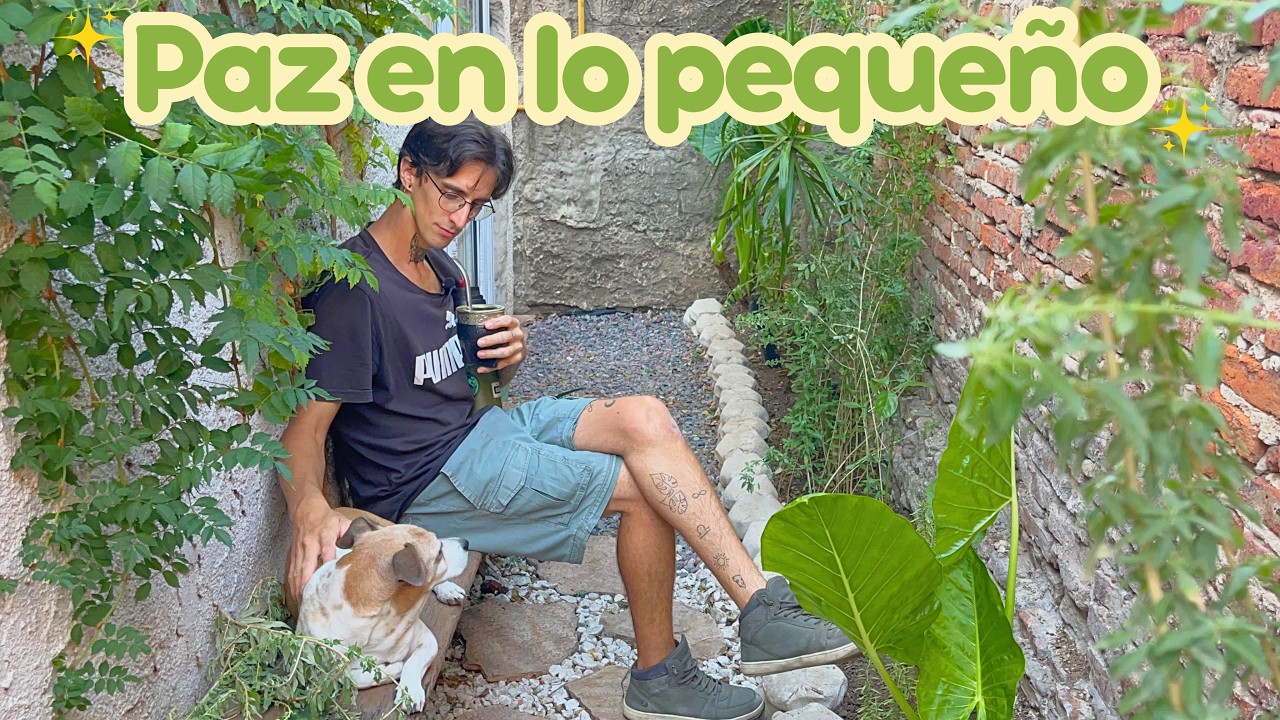limpiando mi pequeño patio, un momento de paz en el día. 🌱 PARTE 1