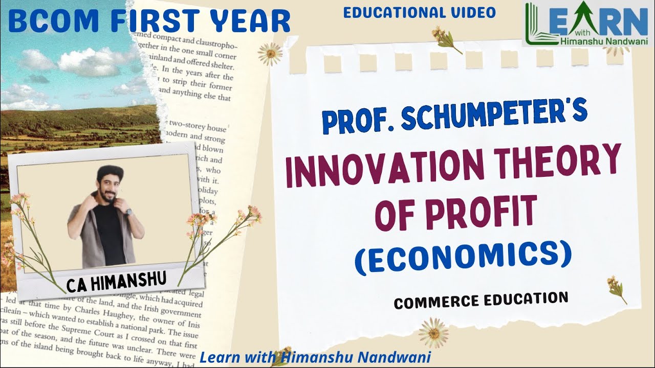 Innovation Theory of Profit by Prof. Schumpeter | Innovation | Educational video | Bcom | BBA