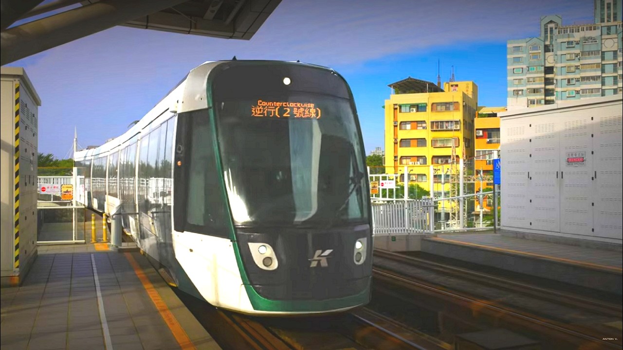 Taiwan, Kaohsiung, LRT ride from Love Pier to Glory Pier