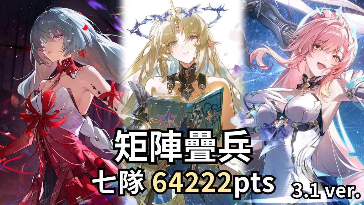 有點晚的過年大團圓。矩陣疊兵7隊 64222pts【鳴潮 Wuthering Waves｜3.1 矩陣疊兵 】