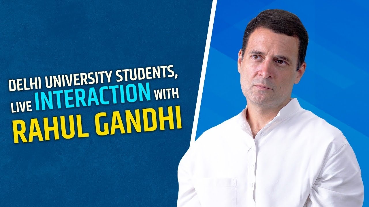 Congress President Rahul Gandhi at an interaction with university students from Delhi