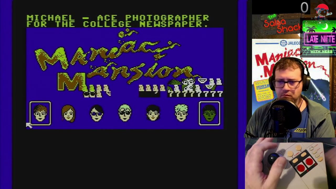 Maniac Mansion NES Speedrun - Any% in 5:12.5 w/ a NES Advantage on Original Hardware while streaming