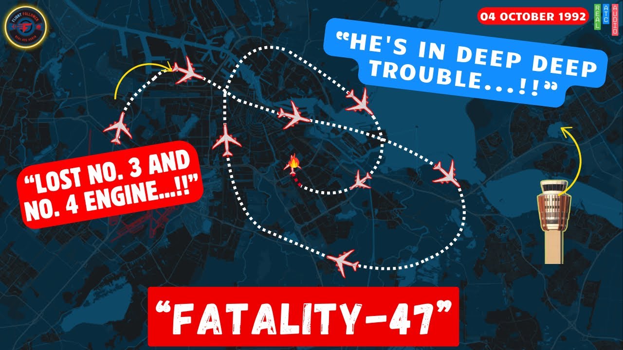 (1992) El Al Flight Boeing 747 loses two Engines & Crashes Into Building! #atc