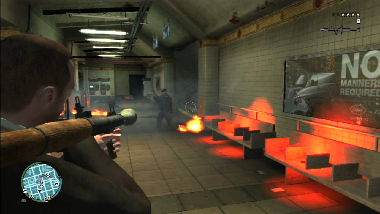 GTA IV - MASSIVE SHOOTOUT AT TRAIN STATION!!!