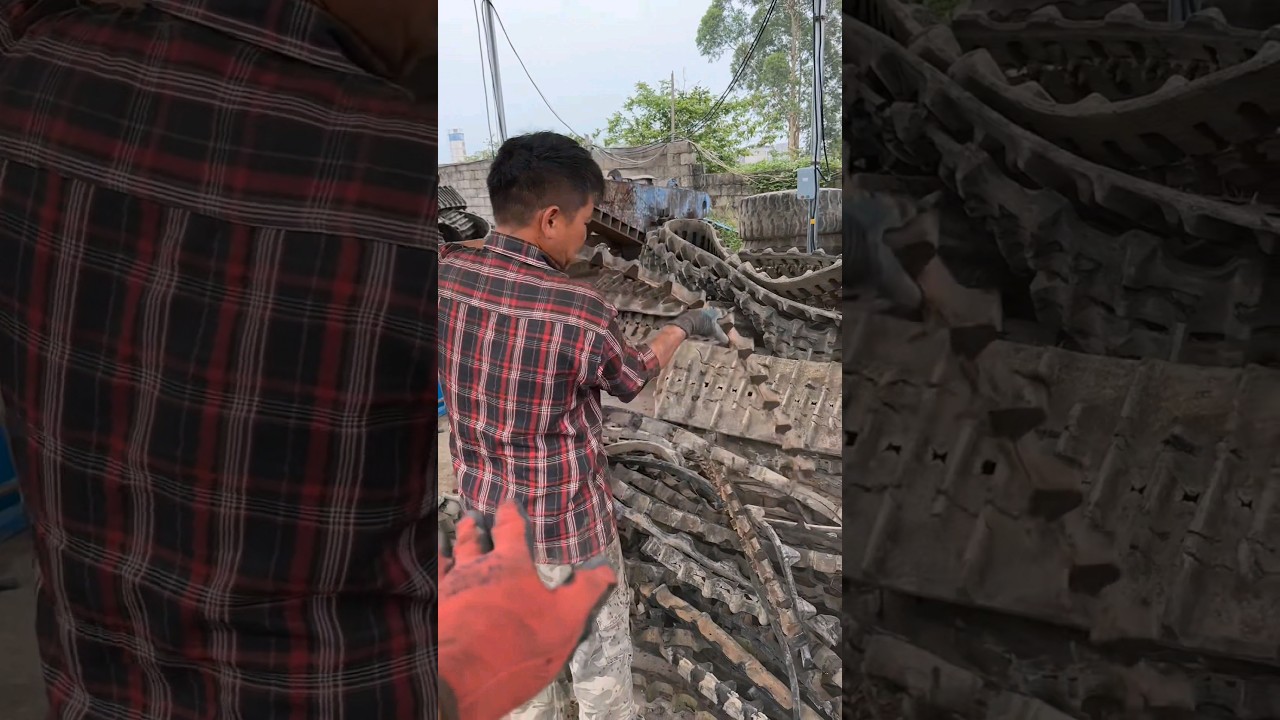 Rubber track tire recycling
