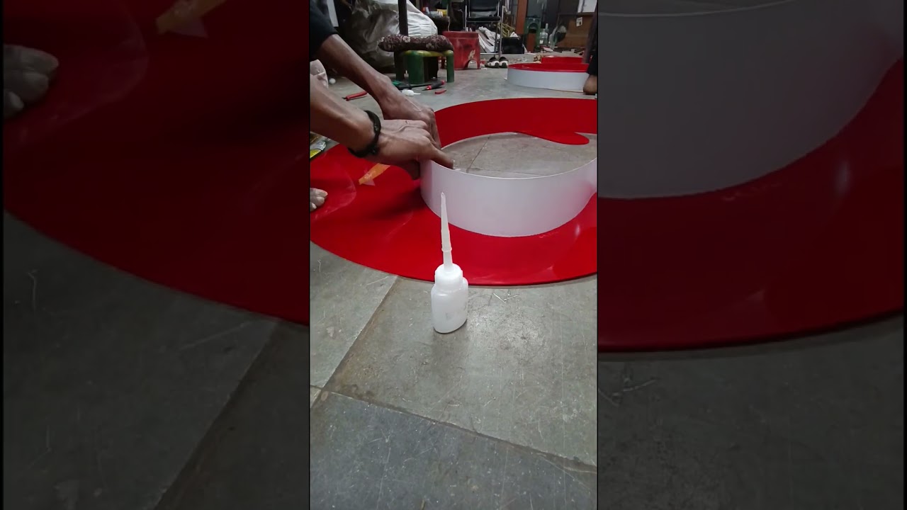 #3d#aluminium #channel Red Red letter #signboards subscribe Karen