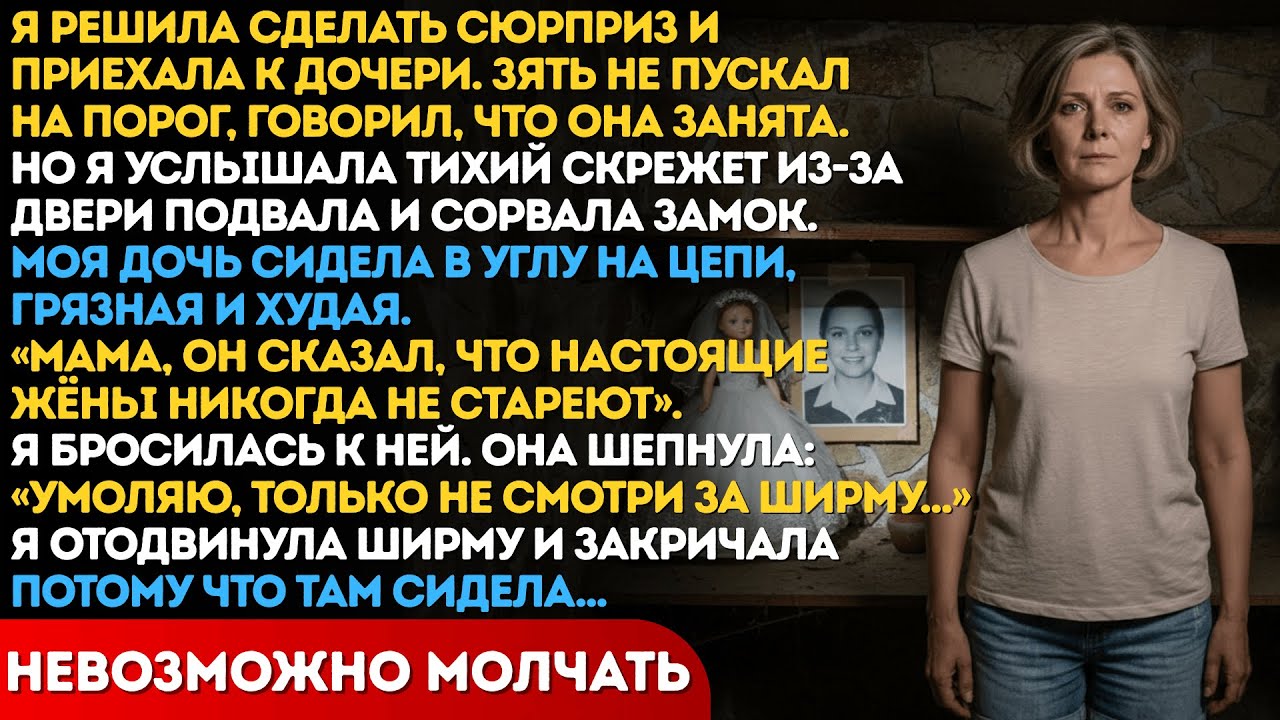 Дочь не звонила 3 месяца. Зять говорил, что она занята. Я нашла её в подвале прикованной...