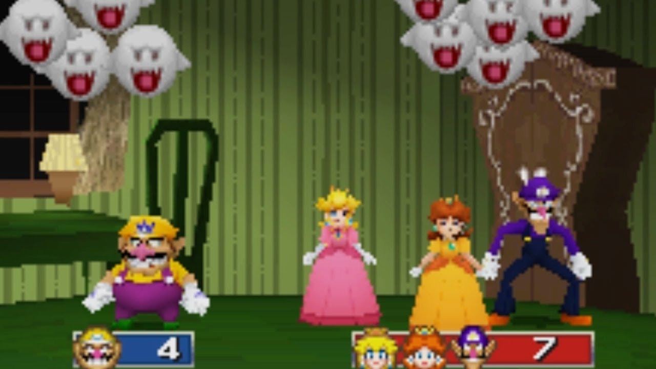 Mario Party DS Step It Up - Peach Vs Wario Vs Daisy Vs Waluigi