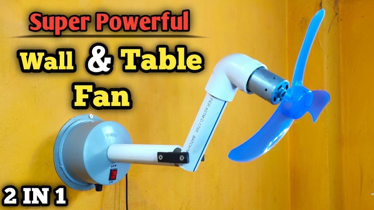 || How To Make Super Powerful Wall Fan & Table Fan With 12v DC Motor ||