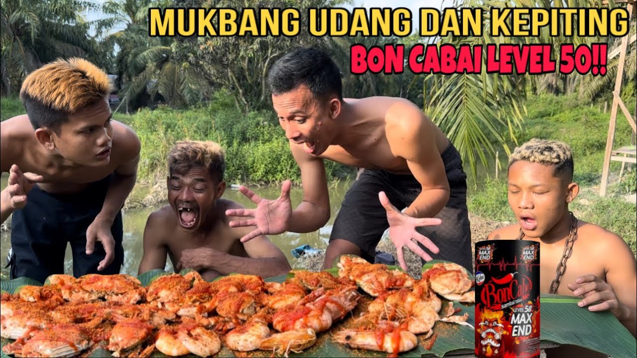 Mukbang Udang Dan Kepiting Dengan Bon Cabai Level 50!