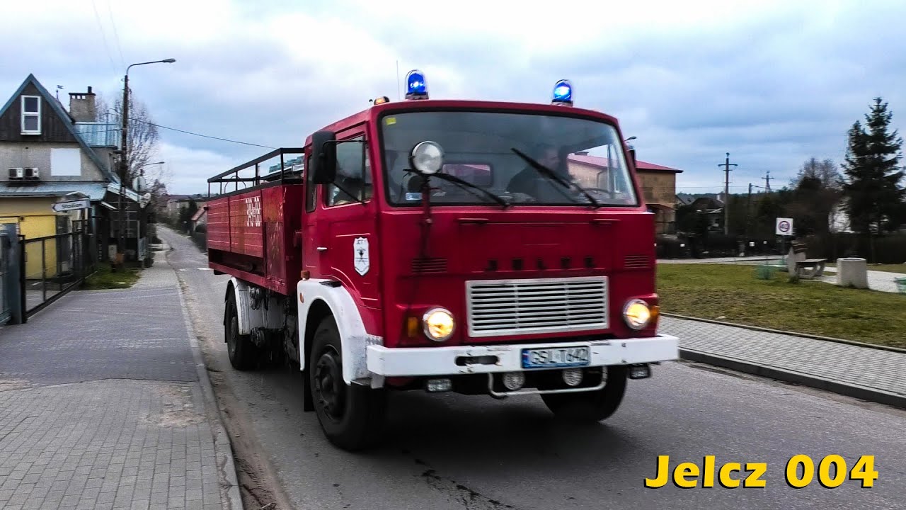 KLASYKA PRL - Strażacki Jelcz 004 na sygnale! Alarmowo OSP Dębnica Kaszubska