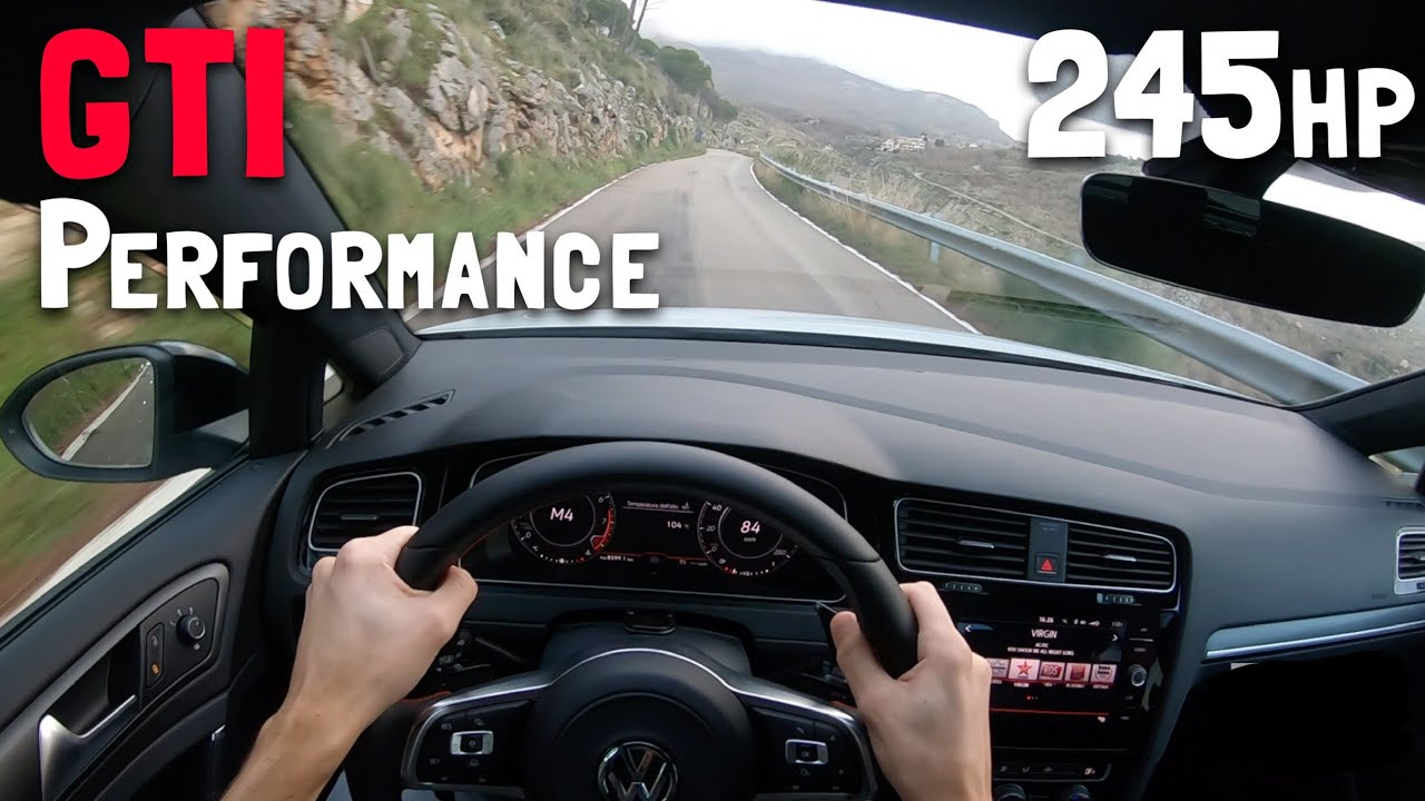 Golf GTI Performance 245hp DSG POV Drive on Mountains Roads