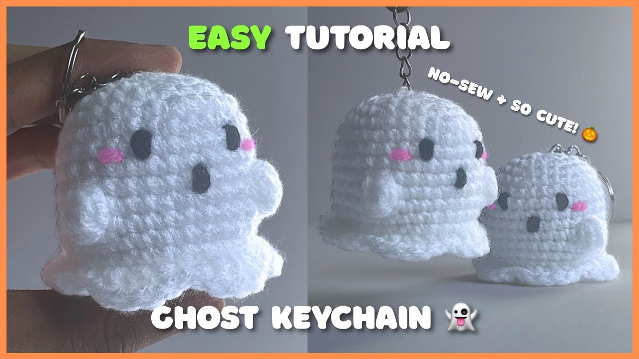 Easy Crochet Ghost 👻 | No-Sew + Beginner Friendly Keychain Tutorial 