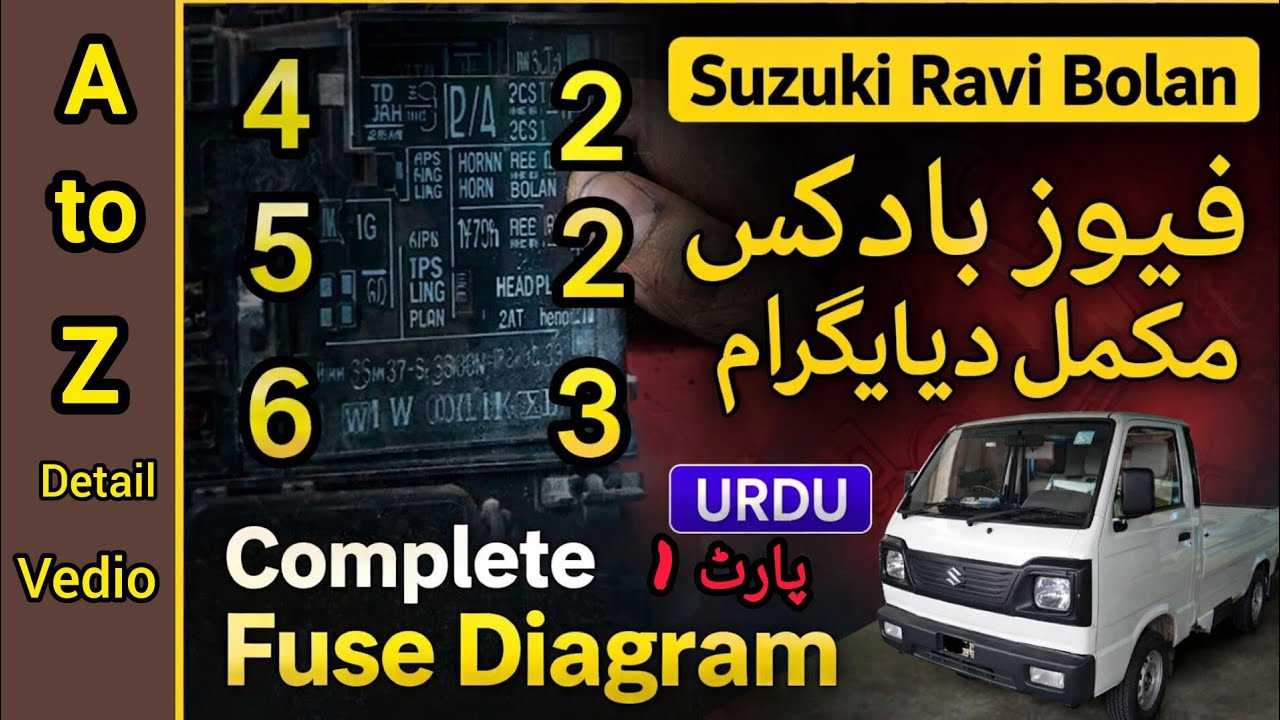 Suzuki Ravi bolan Fuse box || Wearing Daegram || Urdu || car Wearing Daegram Urdu || #suzuki .