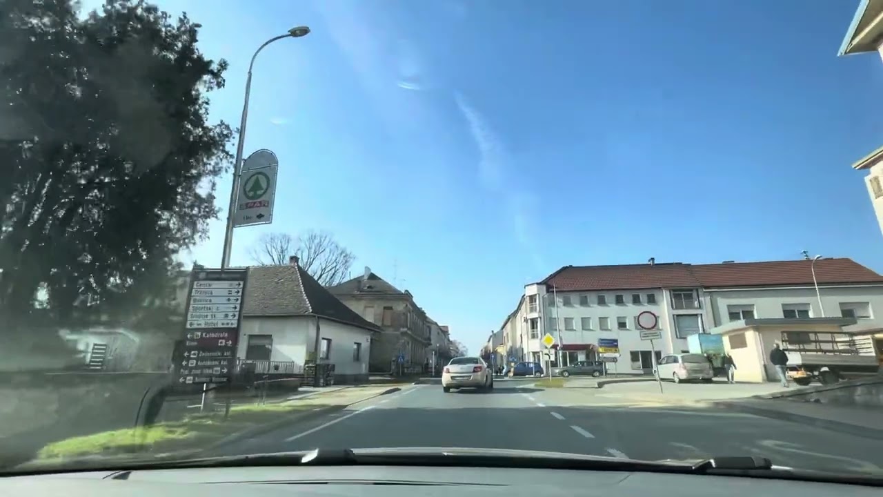 Driving Through Bjelovar: Scenic Route from Lidl to the Market