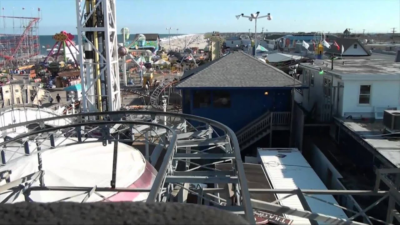 Американские горки Mighty Mouse POV Funtown Pier Seaside Heights New Jersey Shore