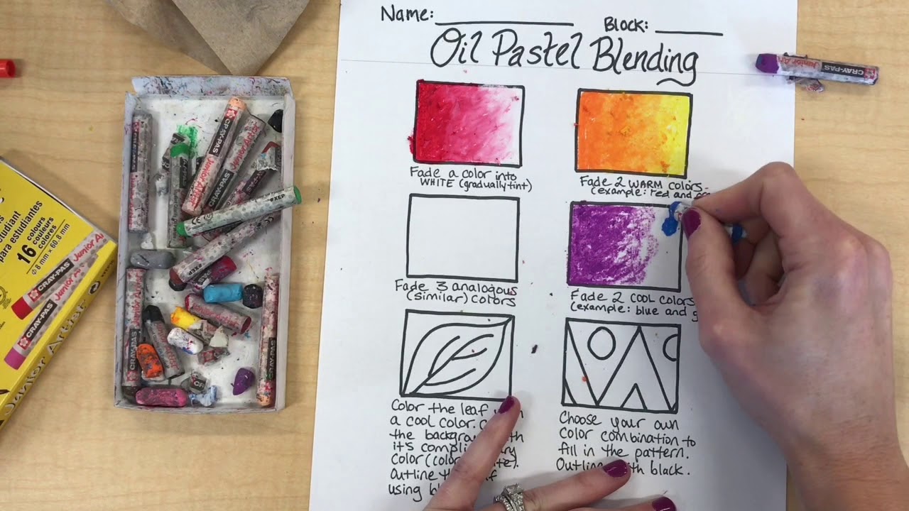 Oil Pastel Blending Demo
