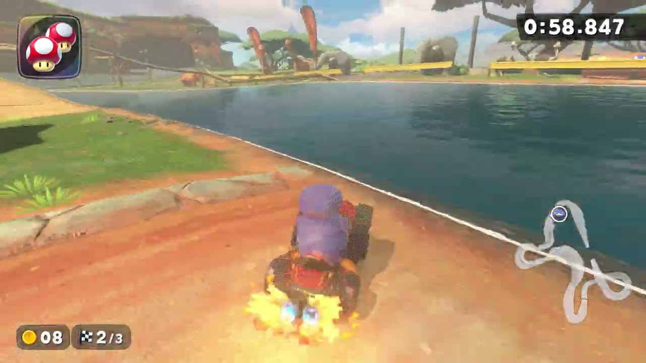 Faraway Oasis - 1:55.230 - James 🇬🇧 (Mario Kart World world record)