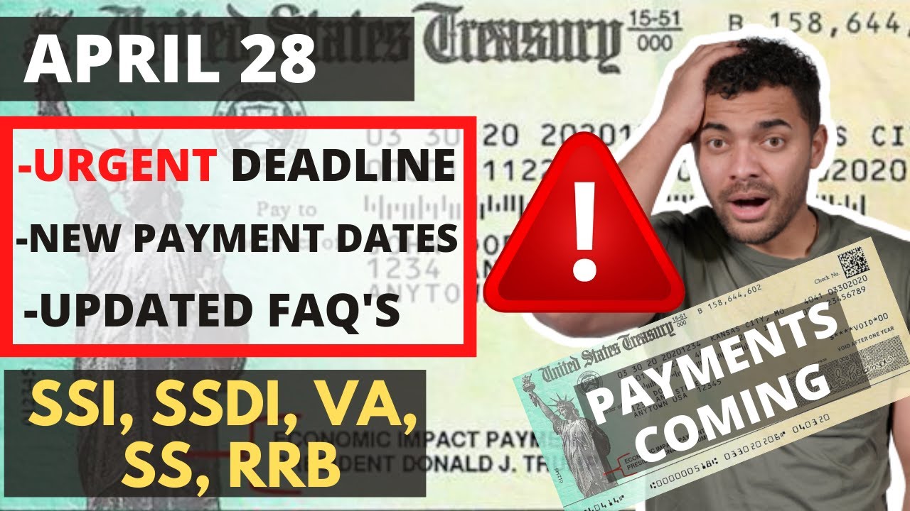 SSI, SSDI, VA, RRB IRS | Stimulus Check Dates | UPDATE | Deadline & Non-Filer FAQ