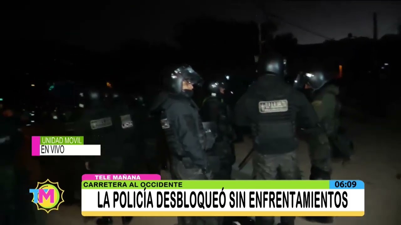 VINTO: POLICÍA DESBLOQUEÓ SIN ENFRENTAMIENTOS EN EL PUNTO DE BLOQUEO DEL PUENTE KHORA DOS