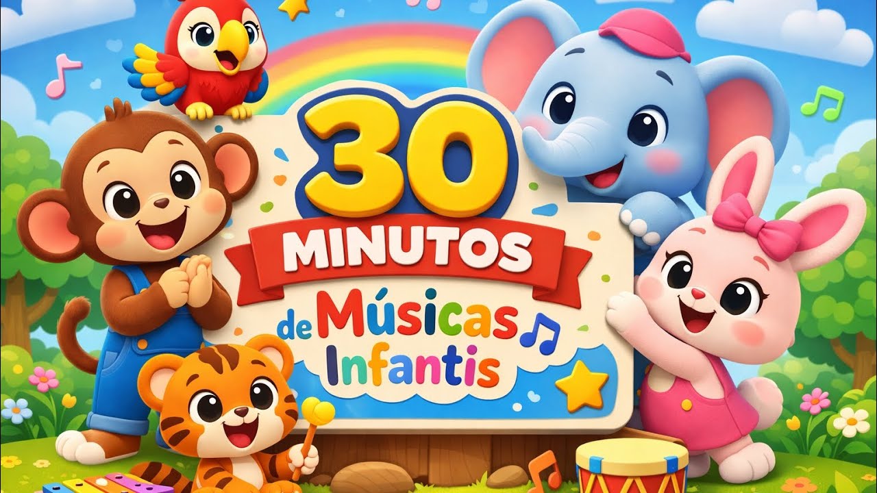 30 MINUTOS DE MÚSICAS INFANTIS 🎶 MÚSICAS PARA CRIANÇAS 