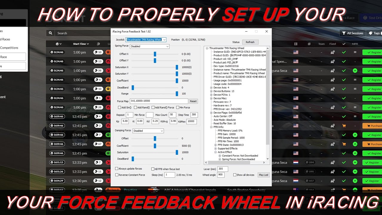 How To Properly Setup Your Force Feedback Wheel In iRacing