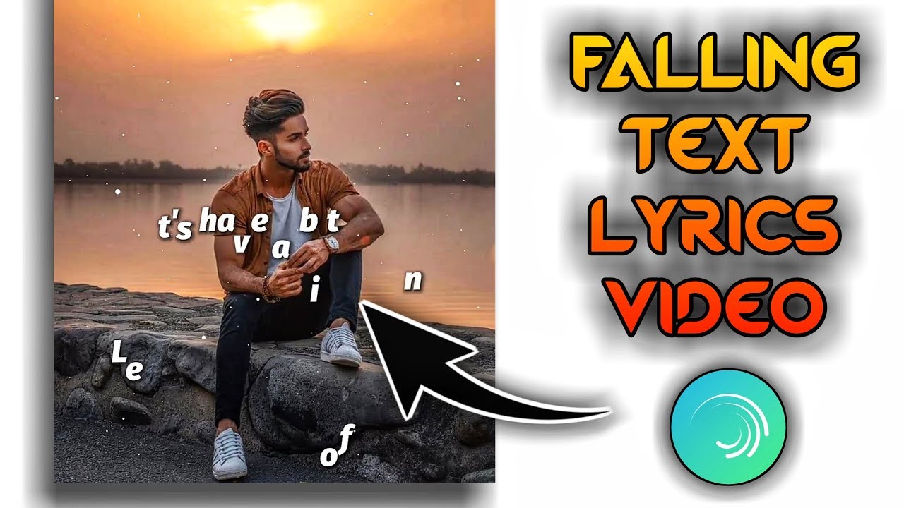 Alight motion falling text effect lyrics Video editing tutorial