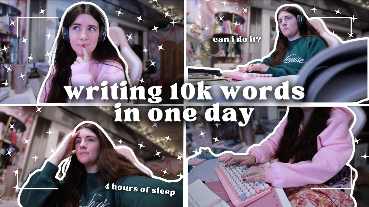 writing 10k words in one day, 4 hours of sleep | final push writing vlog