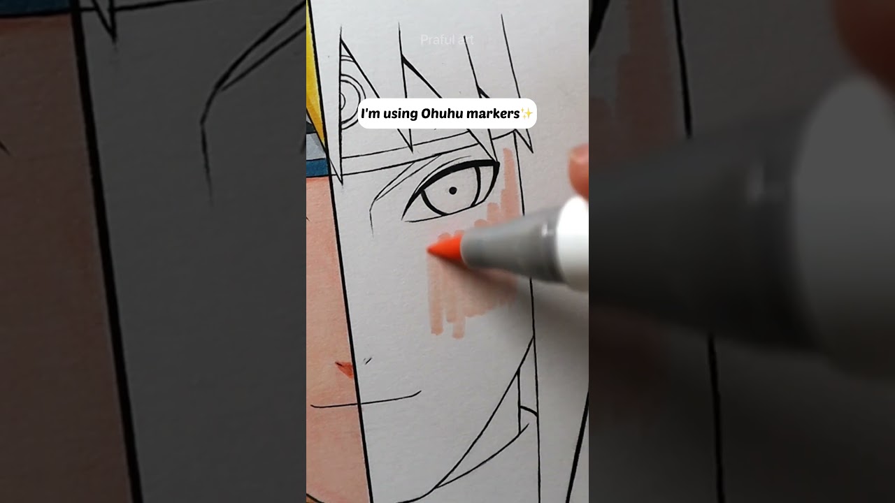 Drawing ✨Minato✨ in 1 hour vs. 10 hours😳(PART-2) #shorts