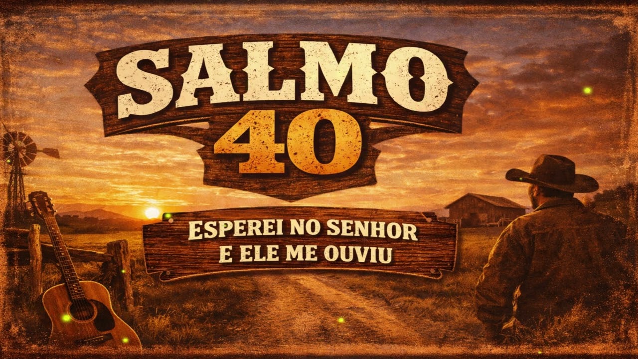 SALMO 40 CANTADO (NVI) | Country Gospel | Esperei no Senhor e Ele Me Ouviu | Salmos do Oeste