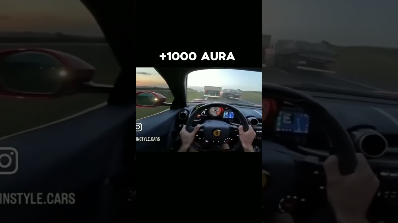 The Aura overtake 🗿 #cars #shorts #ferrai #skyfall