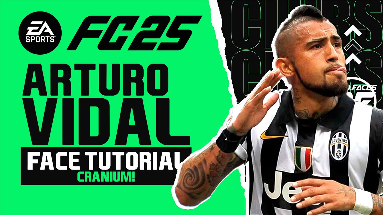 EA FC 25 ARTURO VIDAL FACE CRANIUM -  Pro Clubs Face Creation - CAREER MODE - LOOKALIKE JUVENTUS