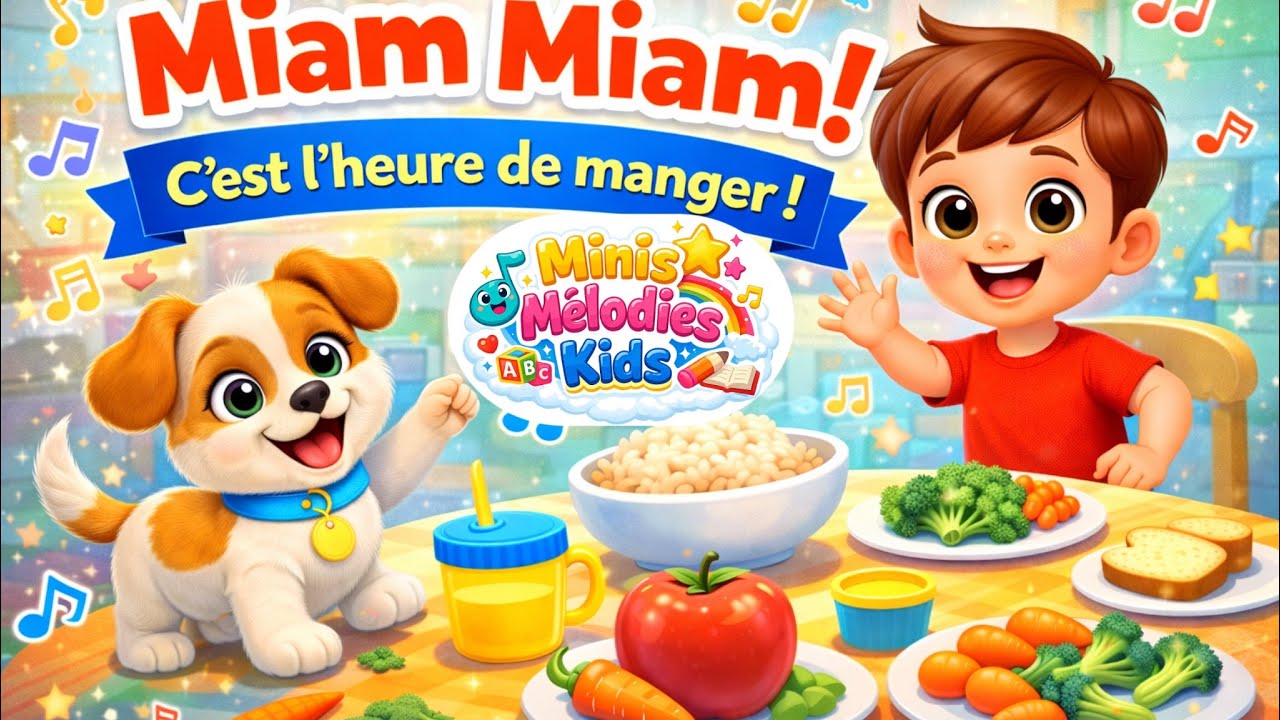 😋 Miam Miam Bébé Mange ! Comptine Repas Enfant | Chanson éducative @MinisMélodies 