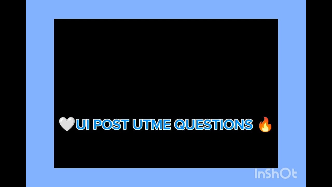 UI POST UTME QUESTIONS: PHYSICS #supportmychannel #viralvideo