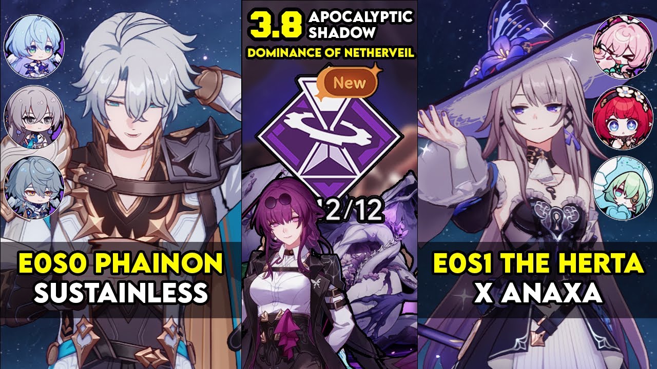 Apocalyptic Shadow 4 FULL CLEAR | E0S0 Phainon & E0 The Herta Team Showcase | Honkai: Star Rail AS 4