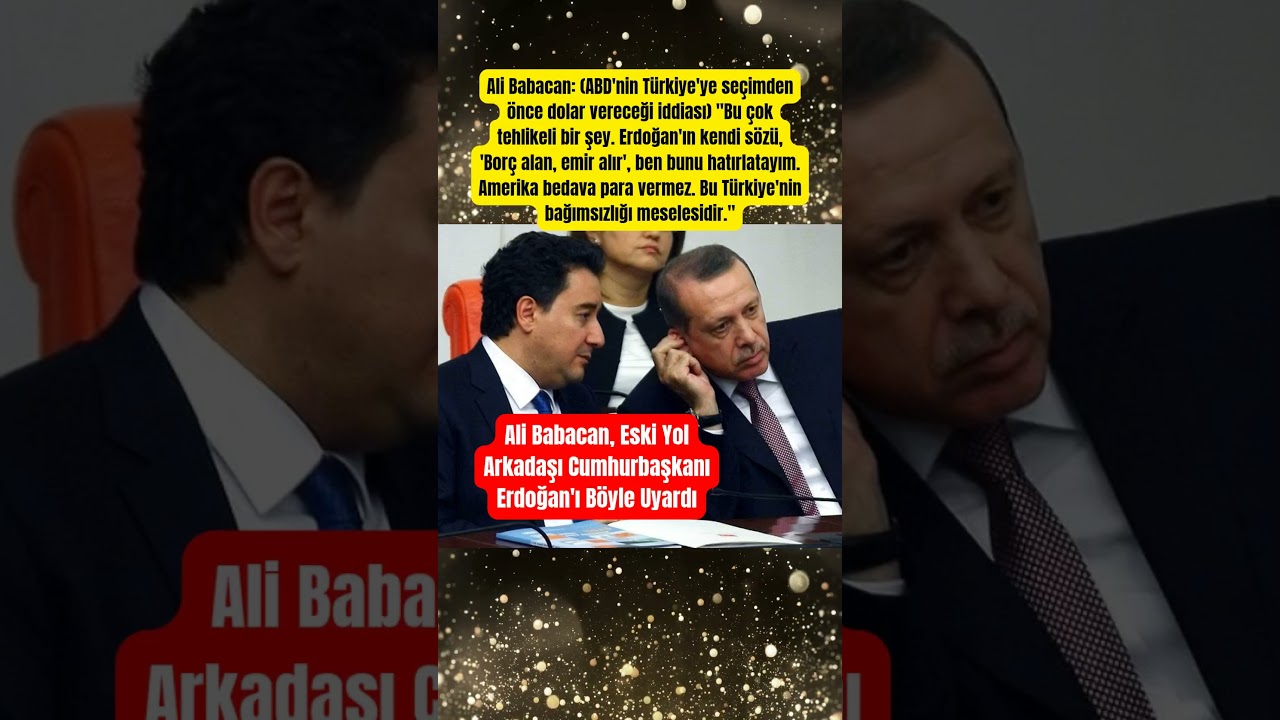 Ali Babacan, Eski Yol Arkadaşı Cumhurbaşkanı Erdoğan'ı B&ouml;yle Uyardı #shorts #paraisletmecisi