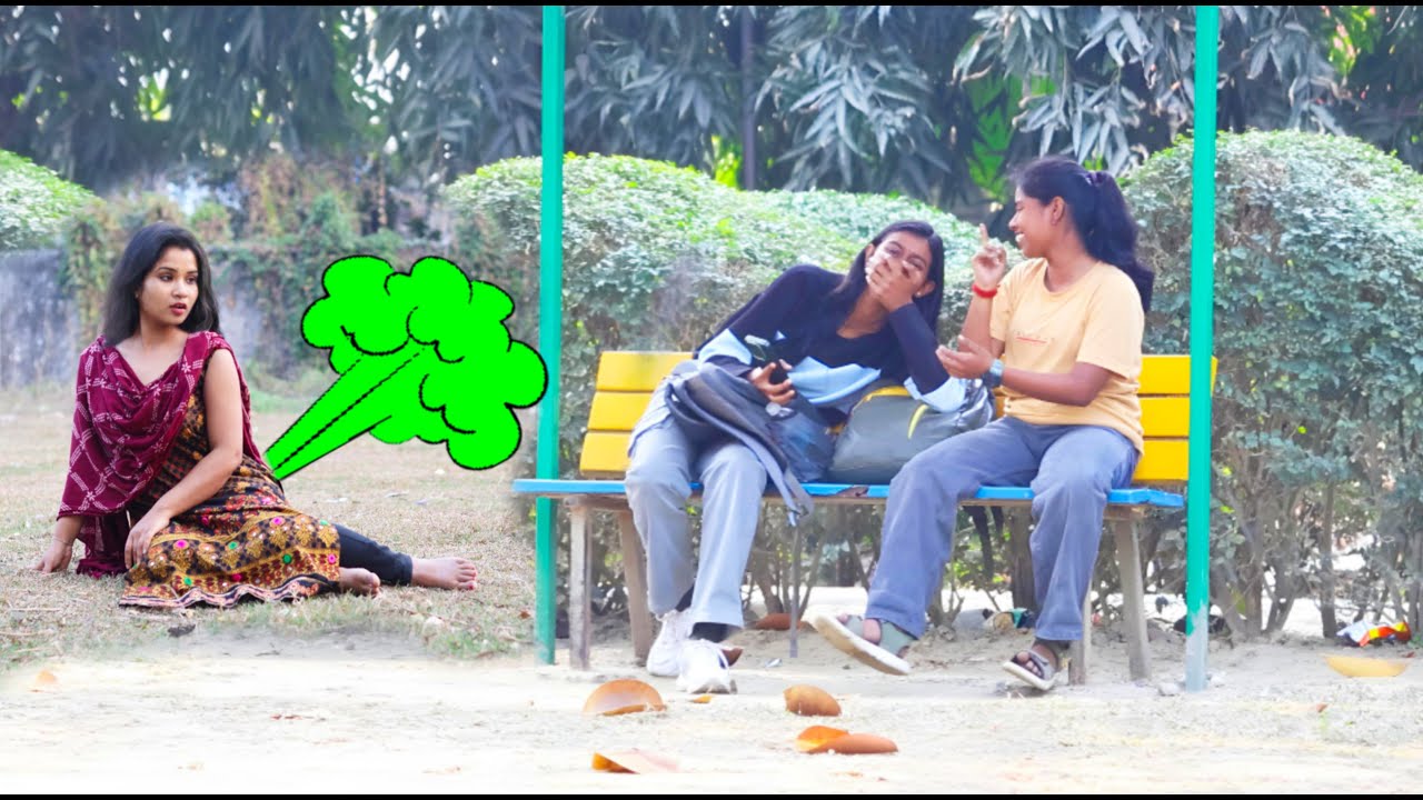Funny WET FART Prank in town park Part- 389 😜! N2o Shreya