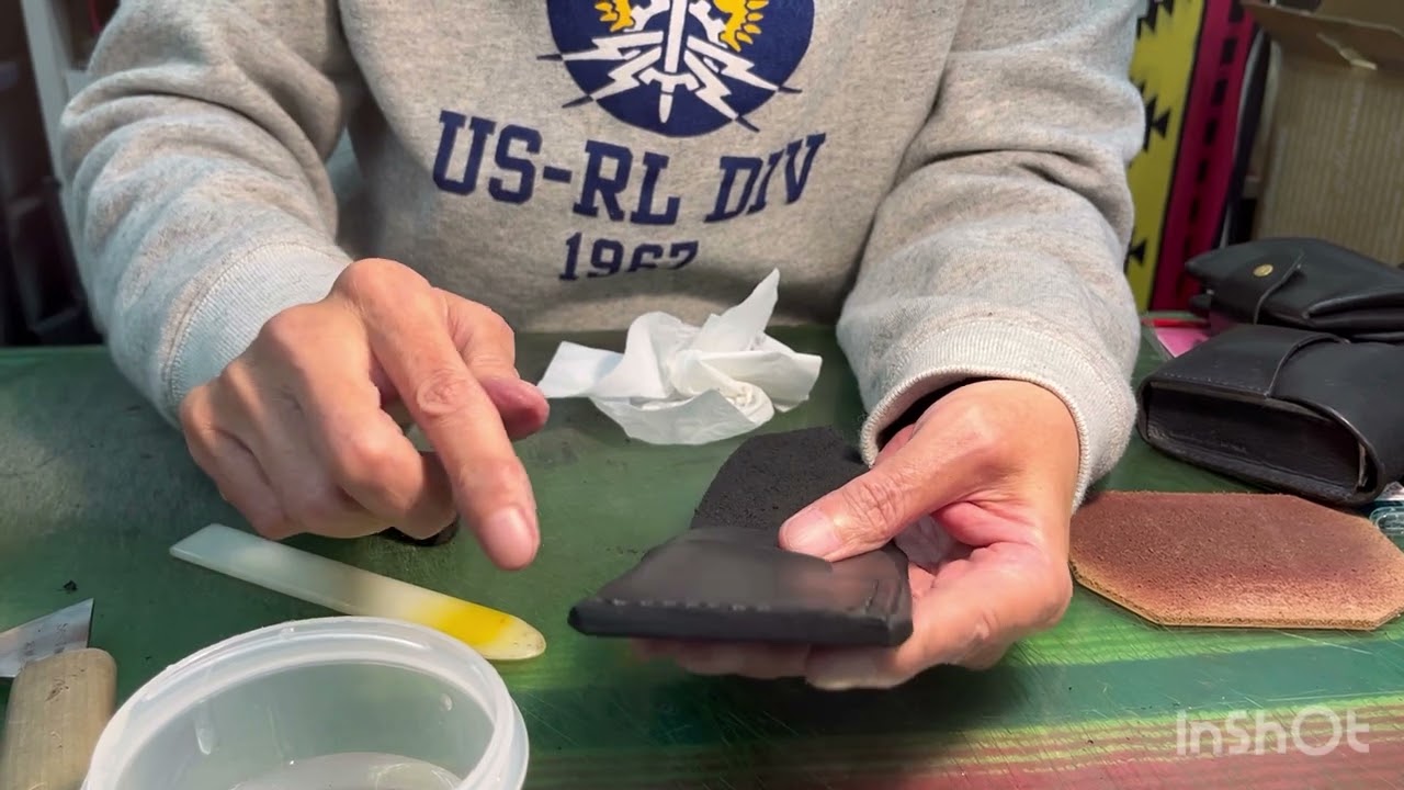 レッドムーン後藤流レザークラフト講座　③手縫いで作る一枚仕立てのカードケース製作