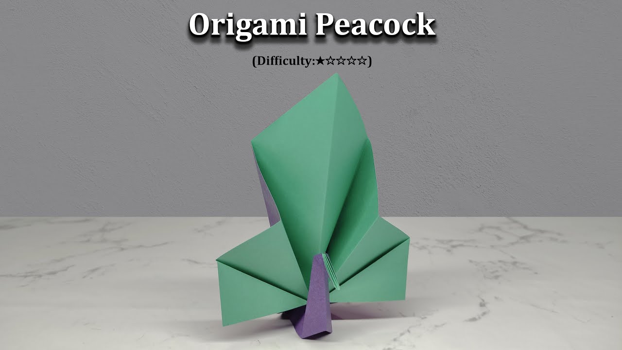 [DETAILED TUTORIAL] Origami Peacock | Beautiful Paper Peacock Step-by-Step